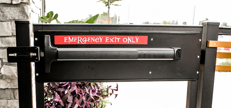 emergency push bar installation in Tamiami
